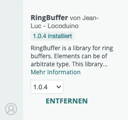 Install the RingBuffer Library