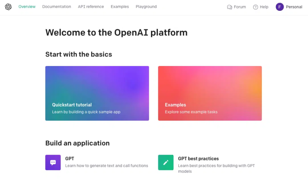 Create an account on OpenAI