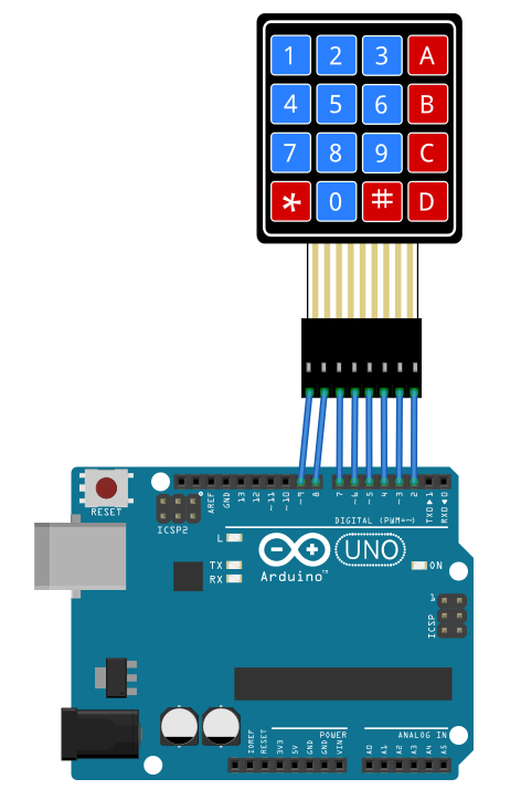 Connecting the Membrane Keypad to the Arduino UNO