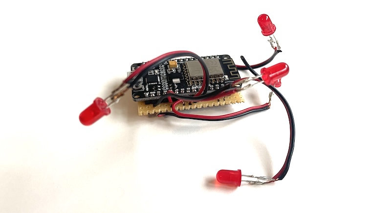 LEDs and ESP8266 Soldered Directly