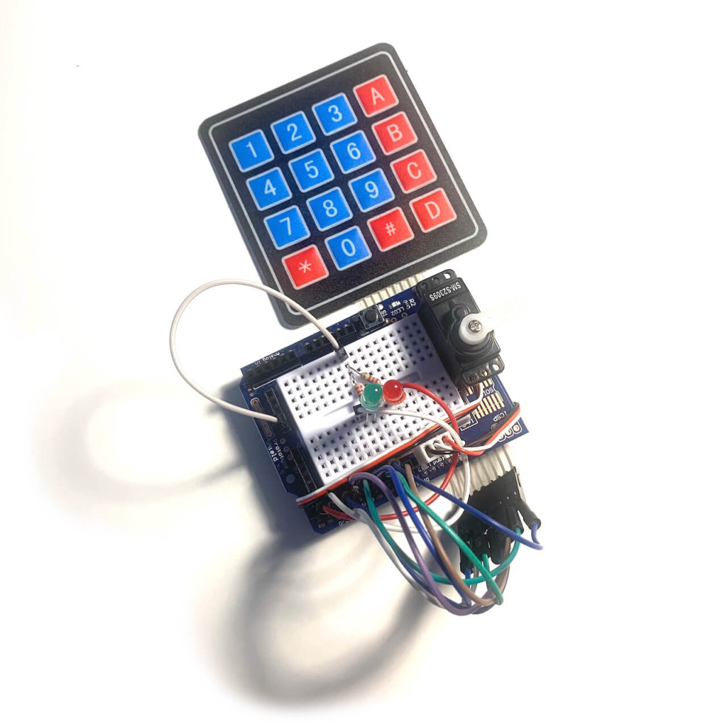 A code lock with LEDs that give feedback to the user and makes use of good UX Design