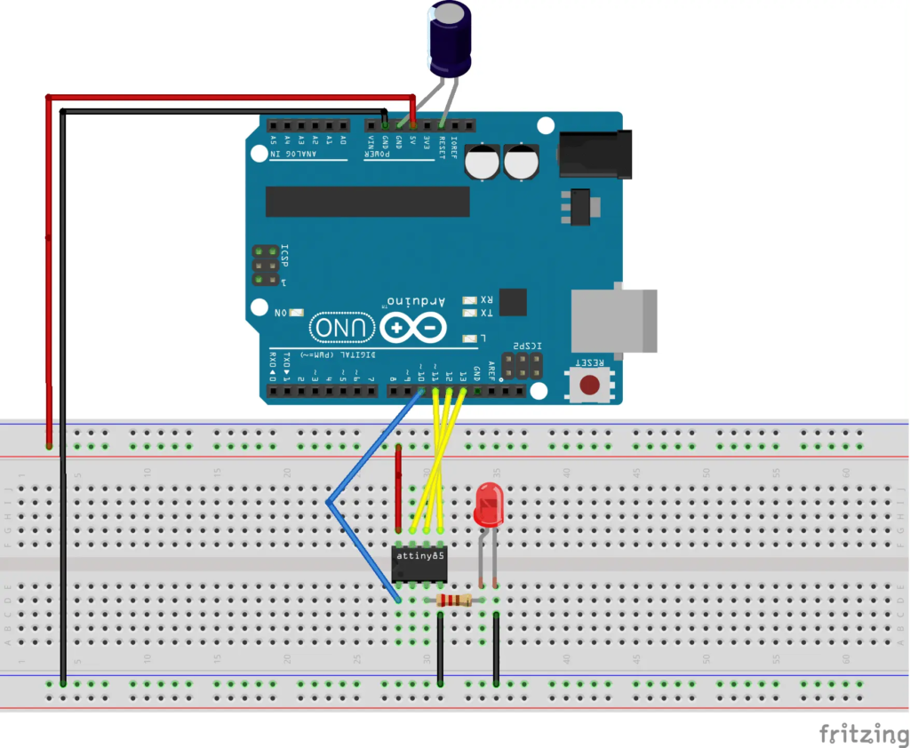 Programming the ATtiny85 with the Arduino UNO