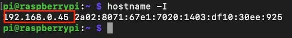 IP-Address of the Rasperry Pi